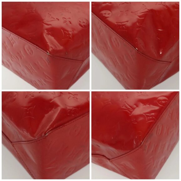 LOUIS VUITTON Monogram Vernis Reade MM Hand Bag Red Rouge M91086 LV Auth 139473 - Picture 16 of 16